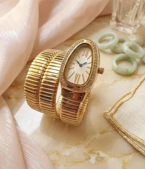 Gold Snake Wrap Watch