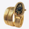 Montre femme serpent enroulé doré